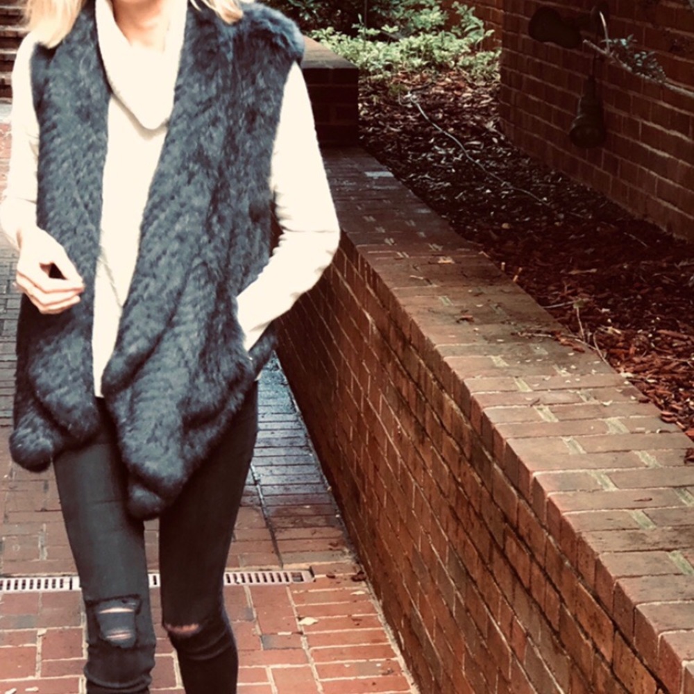 Real fur vest